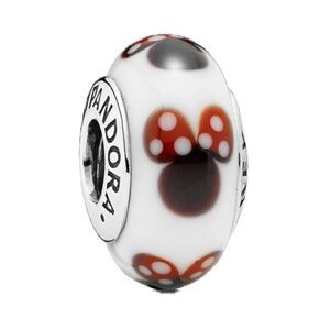 Authentic Disney Murano Glass & 925 Sterling Silver Pandora Charm - NWT